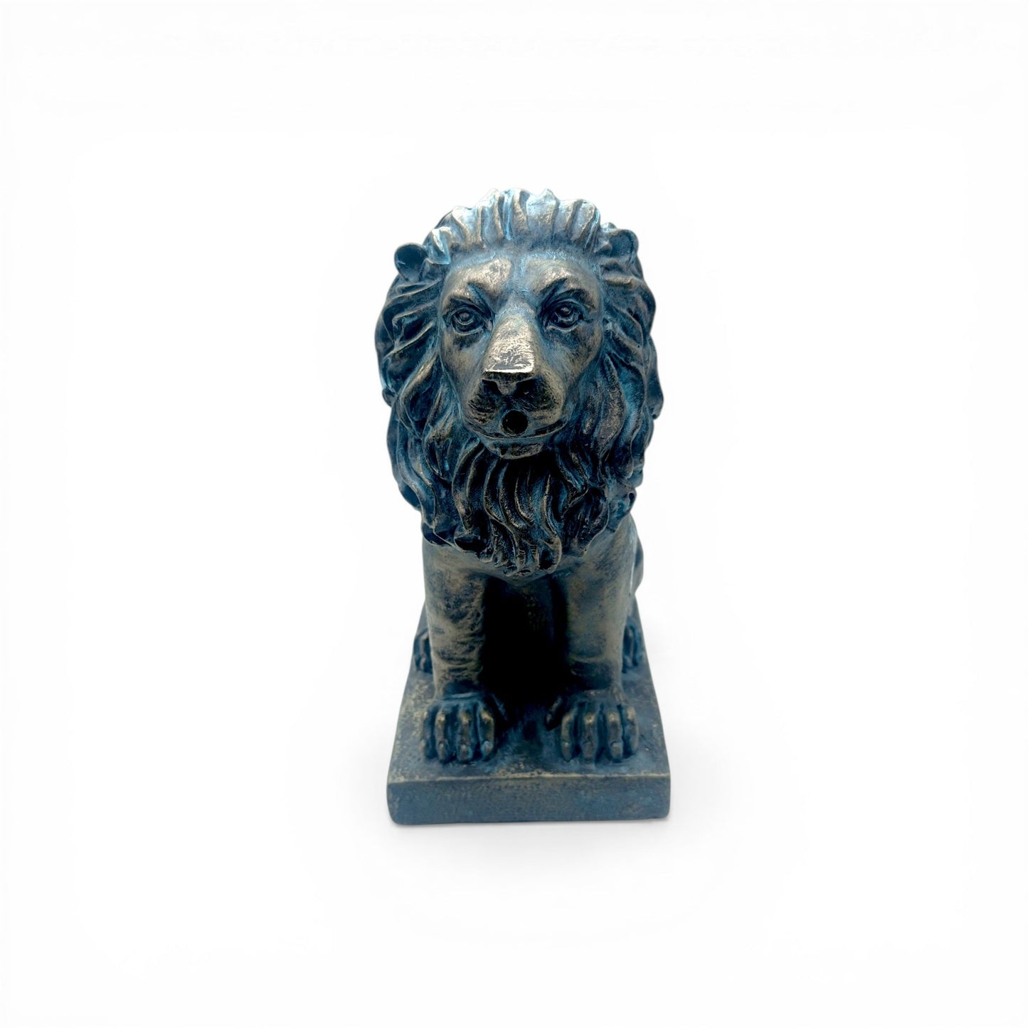 Löwe Solar Brunnen Wasserspeier solarbetrieben – Teichfigur mit Solarpumpe & Wasserspiel – Gartendeko aus Polyresin in Bronze-Optik 21×13x10 cm Solarteichfigur für Gartenteich & Wasserlauf