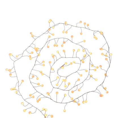 LED Cluster Lichterkette Leuchtkugeln 120 LED warmweiß Weihnachtsbeleuchtung