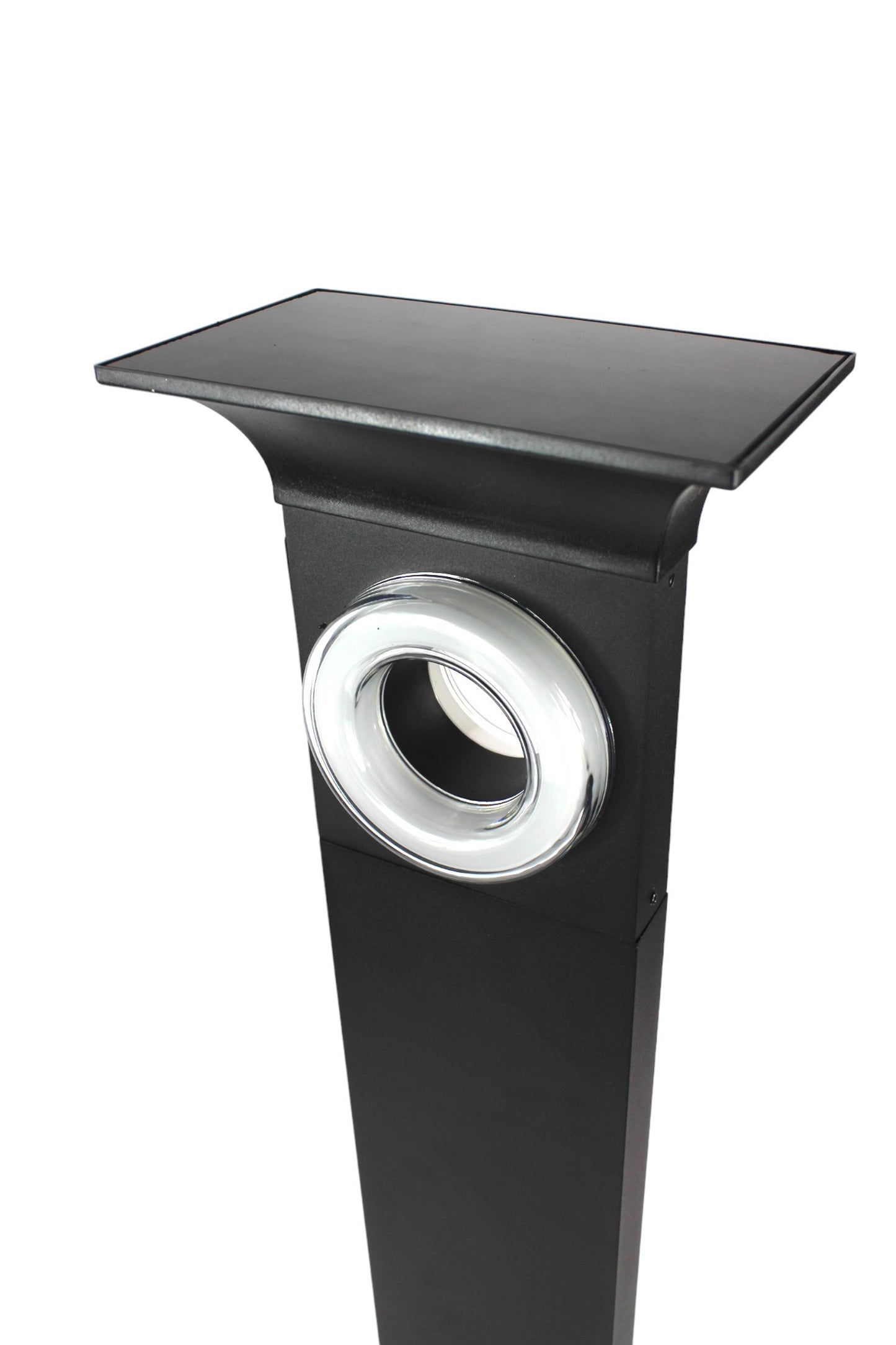 Moderne Solar Gartenlampe 64,5 cm Aluminium helle Solarlampe Außenleuchte Sockelleuchte Duo Color warmweiß und kaltweiß einstellbar