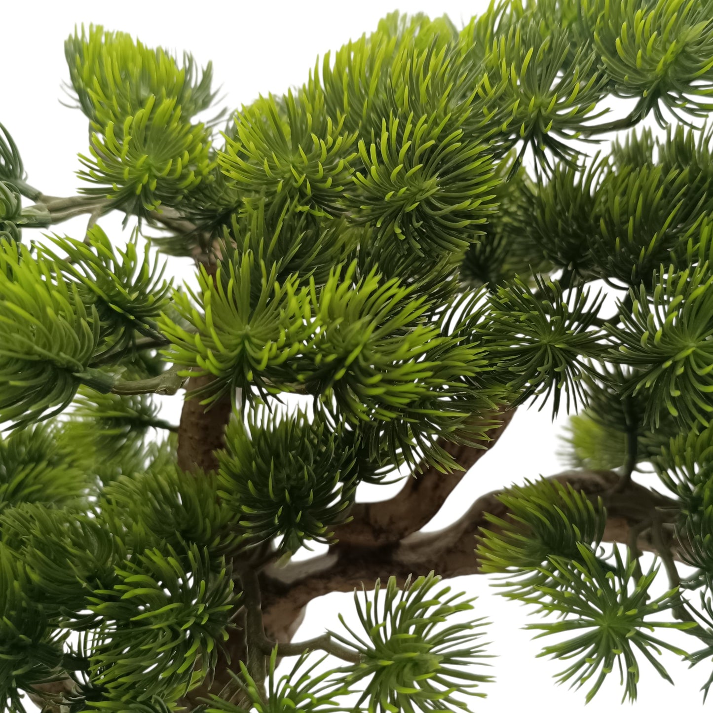 künstlicher Bonsai 60 cm im Topf, Premium Kunstbonsai mit festem Kiesbett, dekorativer Bonsaibaum kunstpflanze