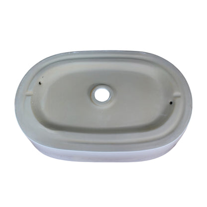 Design Aufsatzwaschbecken 56 x 34,5 x 14 cm Waschbecken modern Keramik Weiß Waschschale