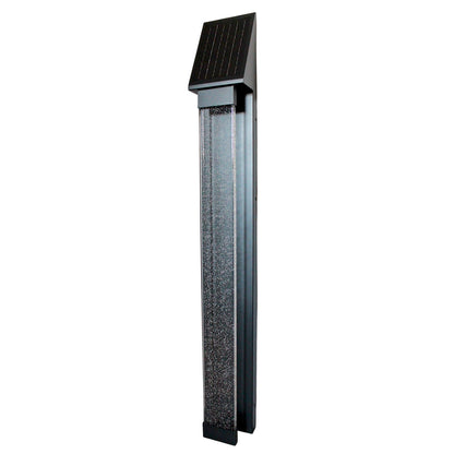 Solar Außenwandleuchte Edelstahl mit Acrylglas Luftblasen LED warmweiß, Solar Wandlampe mit Fernbedienung & Dämmerungssensor, moderne Außenbeleuchtung Garten Terrasse Hauswand
