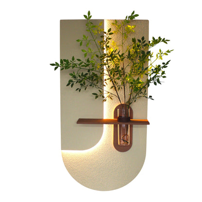 3D Wandbild mit LED-Beleuchtung & dekorativer Glasvase WD001 Wanddekoration 100 x 50 cm