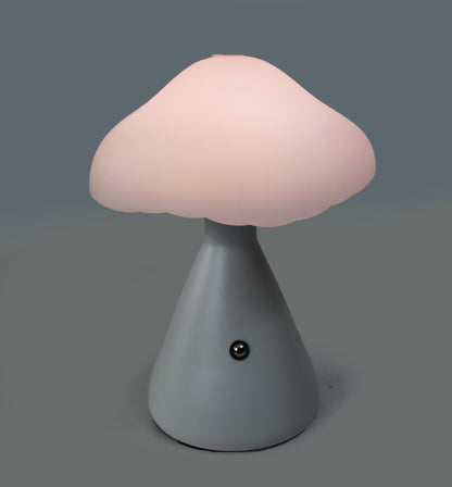 LED Akku Tischlampe kabellos Pilz Lampe 21 cm Tischleuchte Nachtlicht Touch Dimmbar PL601