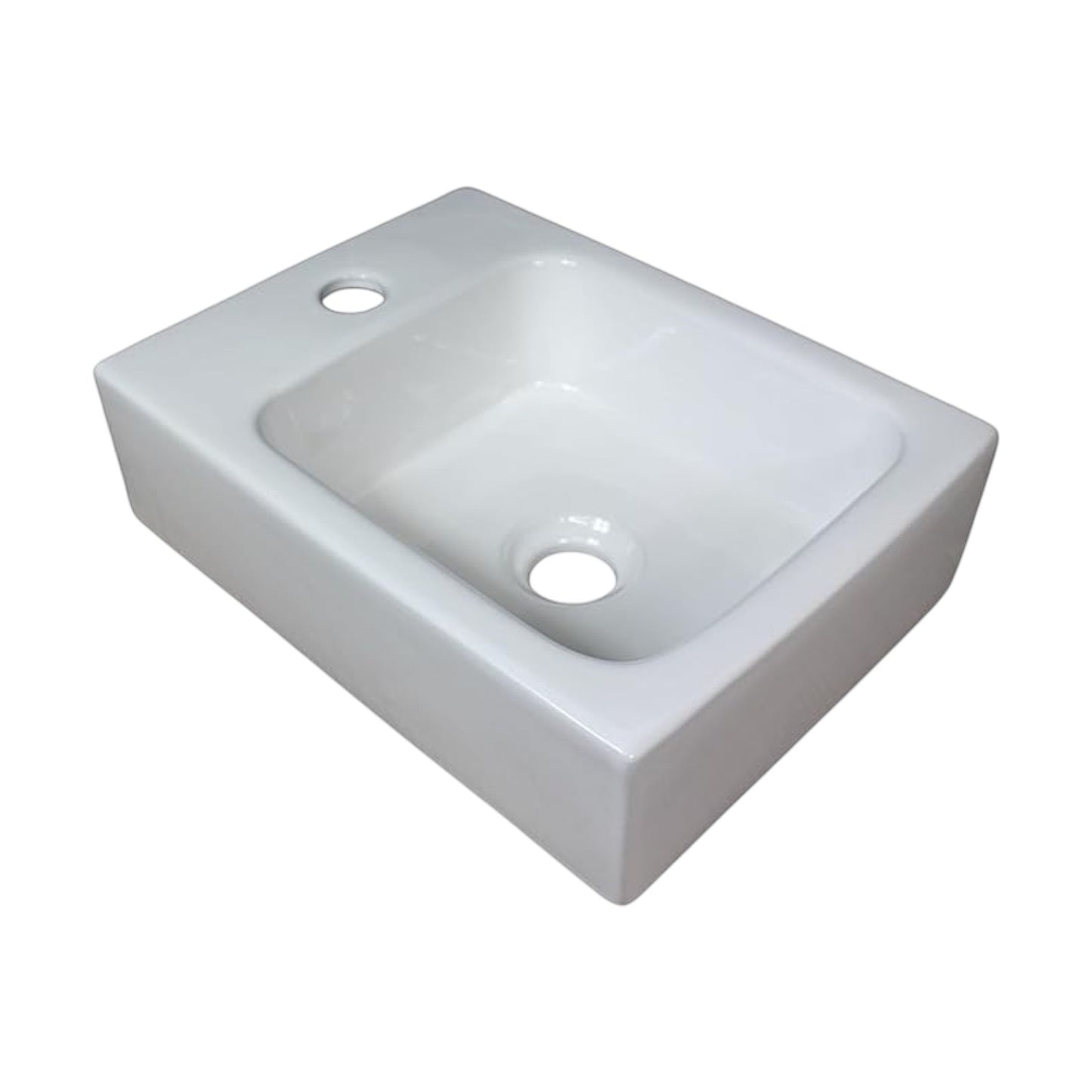 Waschbecken Hängewaschbecken Aufsatzwaschbecken 38,5 x 28 cm Gäste-WC Wandwaschbecken Keramik