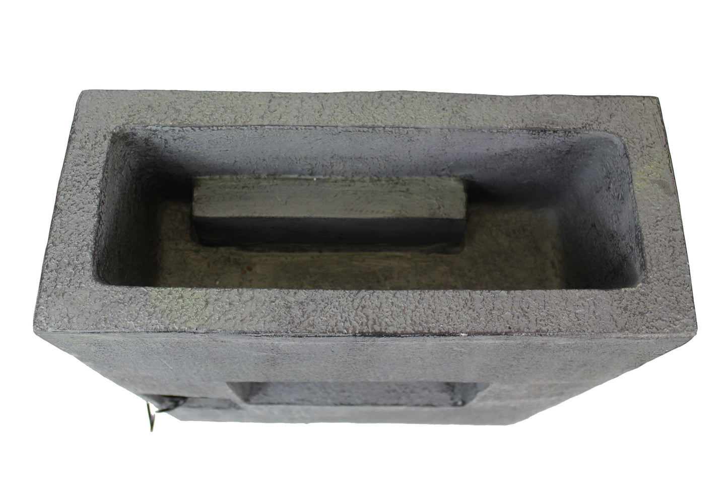 Gartenbrunnen mit Beleuchtung bepflanzbar Betonoptik 57 cm Springbrunnen