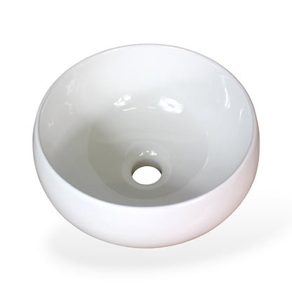 Aufsatzwaschbecken Rund 31 x 31 x 16 cm modern Weiß Keramik Waschbecken