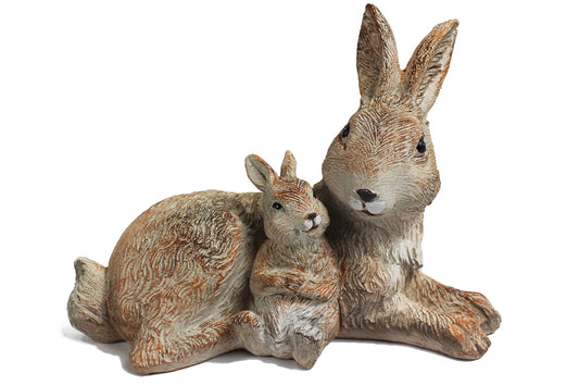 Gartenfigur Kaninchen Familie TF203 21x 15 cm Tierfigur