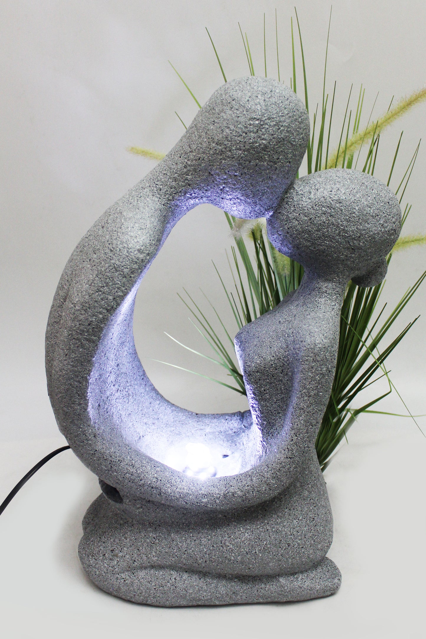 Moderner Springbrunnen BK701 Zimmerbrunnen Gartenbrunnen mit Beleuchtung Granit Optik