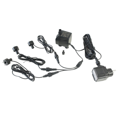 Springbrunnen Pumpe mit 3x LED Beleuchtung Wasserpumpe Tauchpumpe Teichpumpe