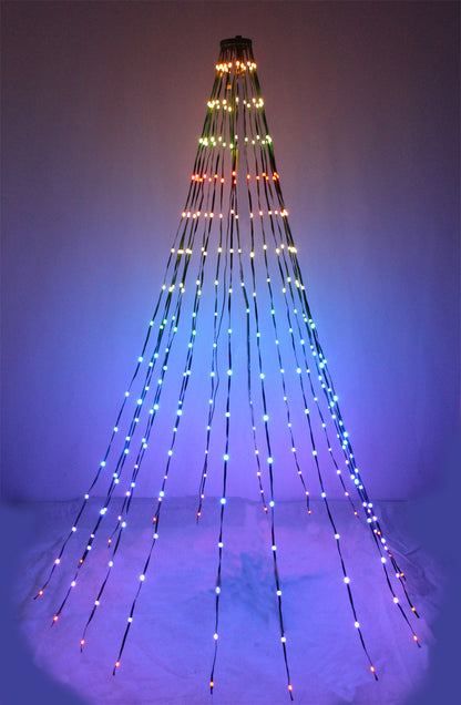 Smarte Weihnachtsbaumbeleuchtung RGB mit Fernbedienung und APP Lichterkette