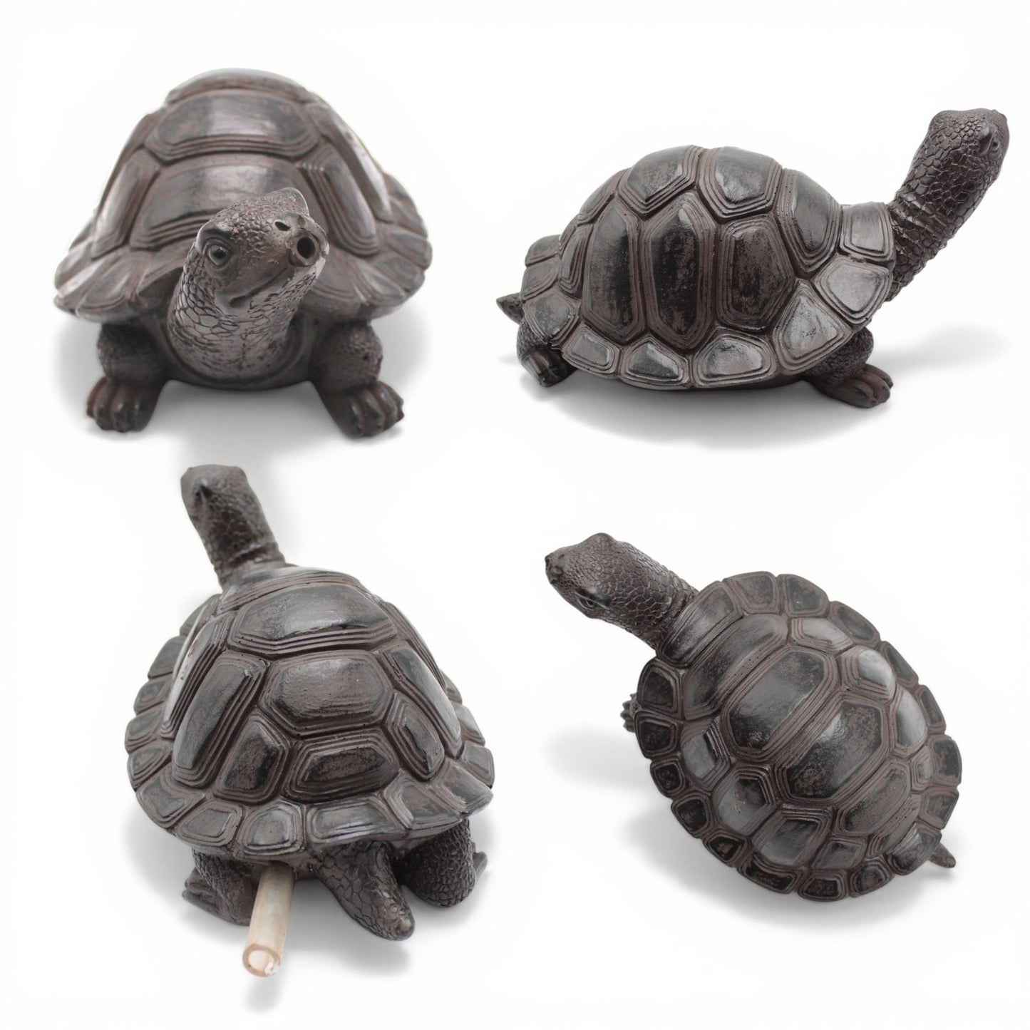 Solar Brunnen Schildkröte Wasserspeier solarbetrieben – Teichfigur mit Solarpumpe & Wasserspiel – Gartendeko aus Polyresin in Bronze-Optik 10×22x14 cm Solarteichfigur für Gartenteich & Wasserlauf