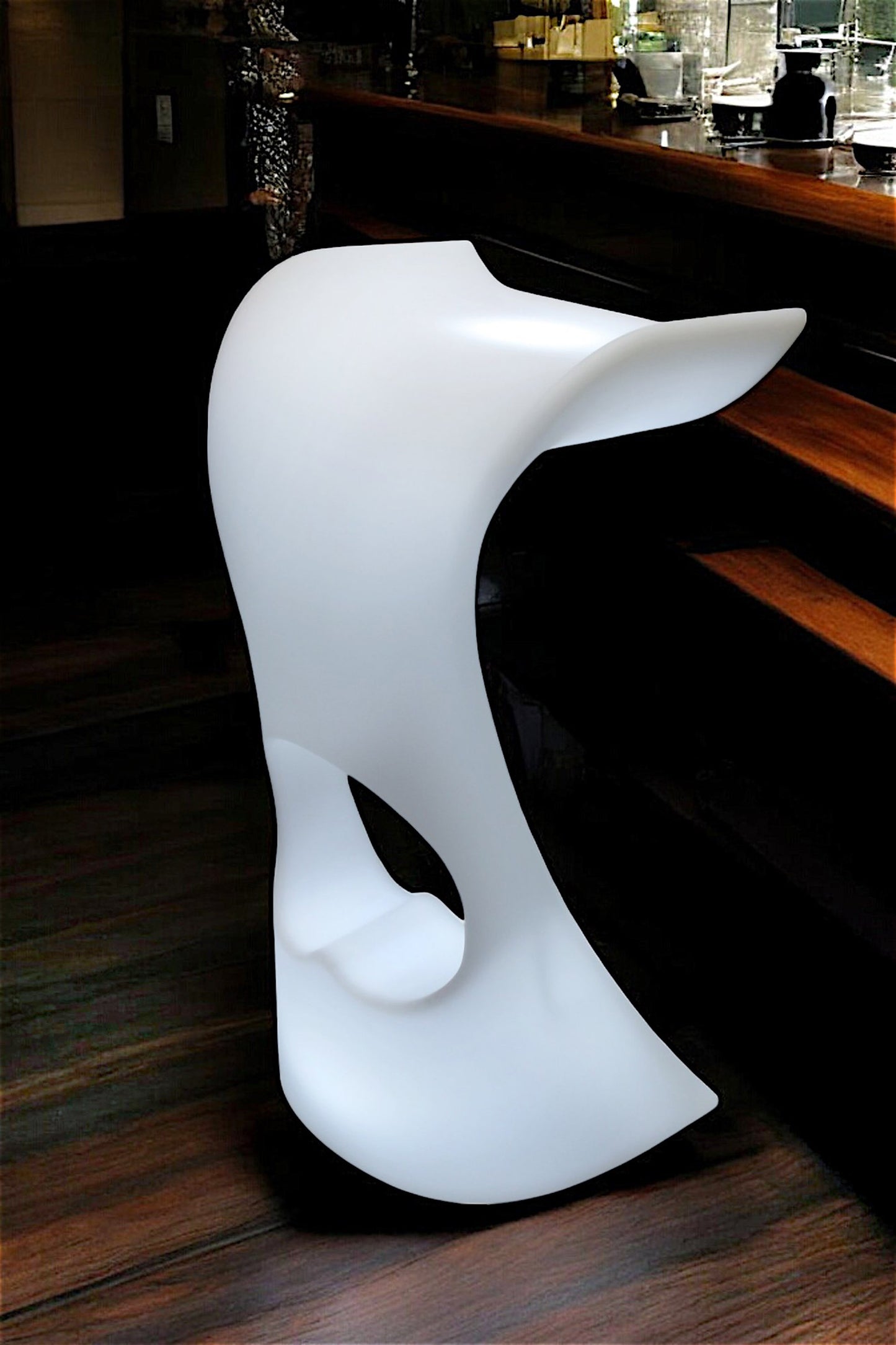 Moderner Barhocker mit LED Beleuchtung Akku kabellos Farbwechsel Barstuhl Bar Möbel 78cm