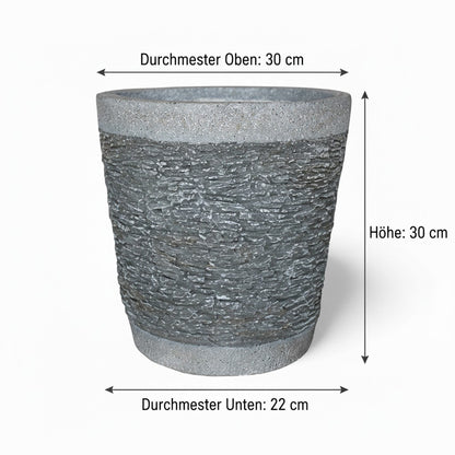 Blumenkübel STRATA Pflanzkübel Steinoptik Schieferoptik Blumentopf
