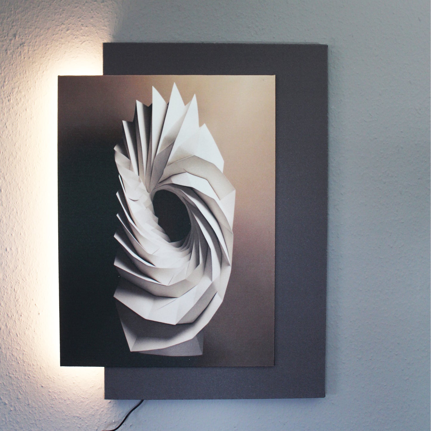 LED Wandbild mit indirekter Beleuchtung, modernes Wandbild mit Licht, USB, Fernbedienung, 60×80 cm WD006