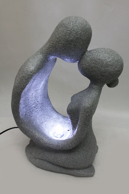 Moderner Springbrunnen BK701 Zimmerbrunnen Gartenbrunnen mit Beleuchtung Granit Optik
