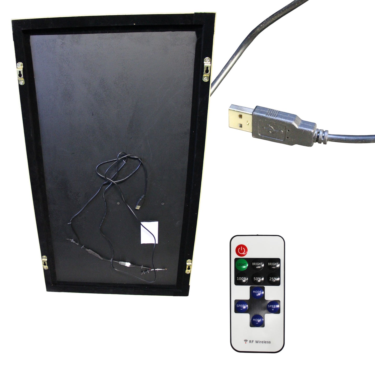 3D Wandbild mit LED-Beleuchtung & dekorativer Glasvase WD002 Wanddekoration