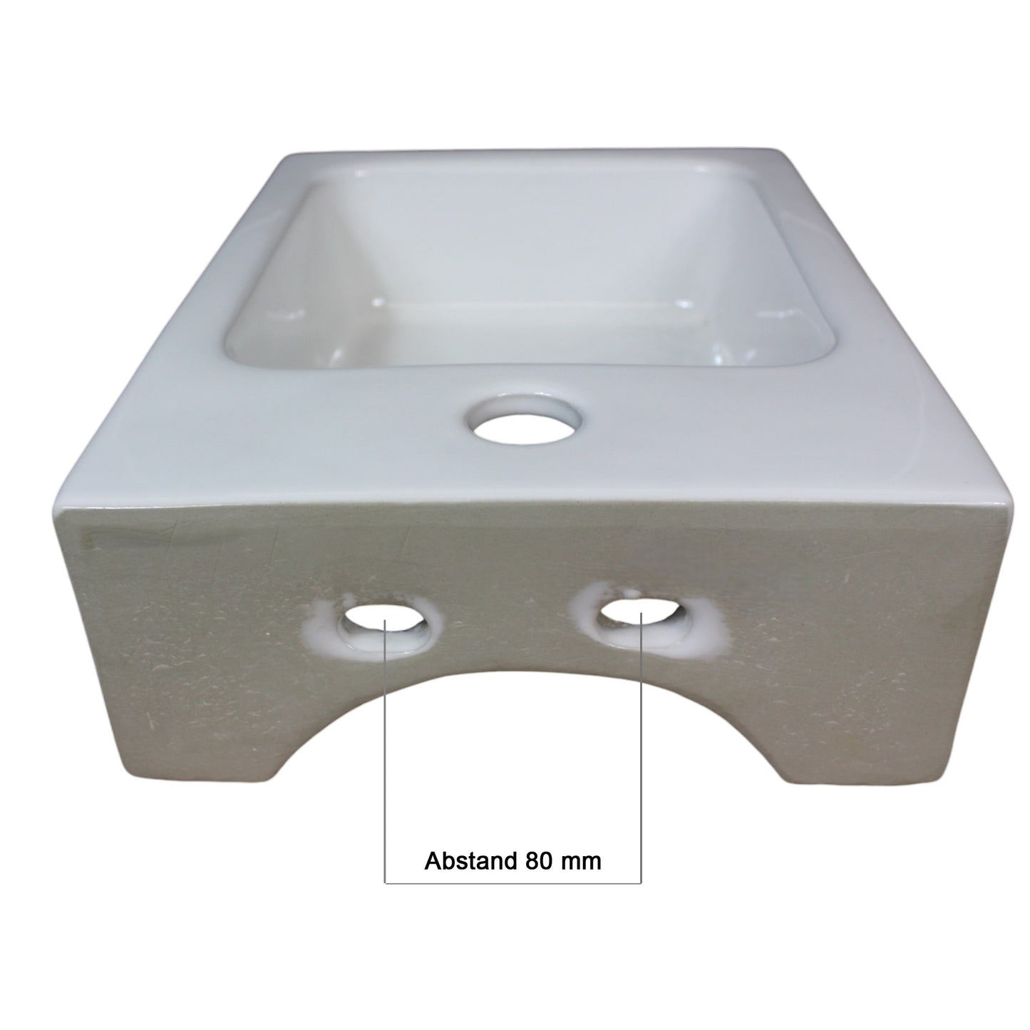 Waschbecken Hängewaschbecken Aufsatzwaschbecken 38,5 x 28 cm Gäste-WC Wandwaschbecken Keramik