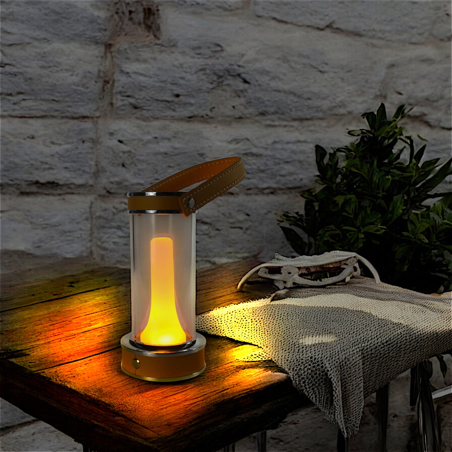 LED Akku Tischlampe Retro Tischleuchte kabellos Touch dimmbar 3 Leuchtfarben Camping Lampe Gartentischleuchte