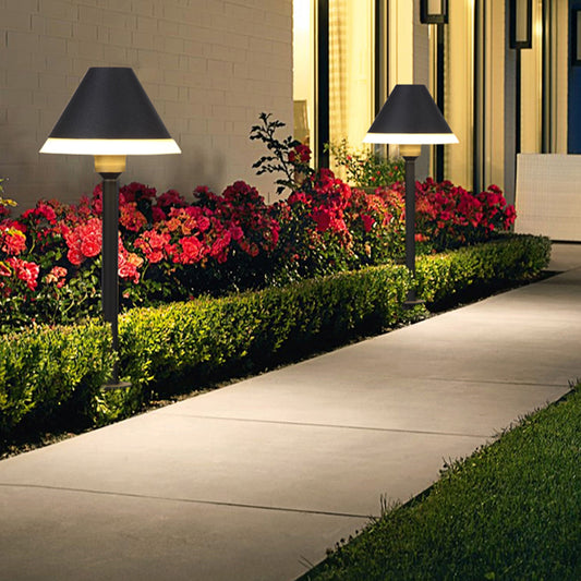 LED Gartenleuchte Außenlampe modern mit Erdspieß warmweiß