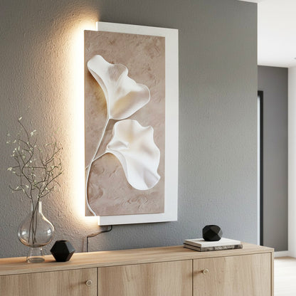 LED Wandbild mit indirekter Beleuchtung, modernes Wandbild mit Licht, USB, Fernbedienung, 50×100 cm WD003 Wanddekoration Wandskulptur