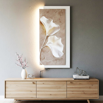 LED Wandbild mit indirekter Beleuchtung, modernes Wandbild mit Licht, USB, Fernbedienung, 50×100 cm WD003 Wanddekoration Wandskulptur