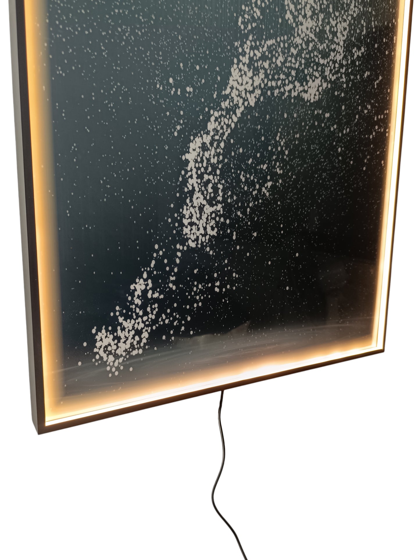LED Wandbild Pferd 100x50 cm mit Glasfront und indirekter LED-Beleuchtung, modernes Wandbild mit Fernbedienung, USB, warmweiß, dekorative Wanddekoration Wohnzimmer Schlafzimmer