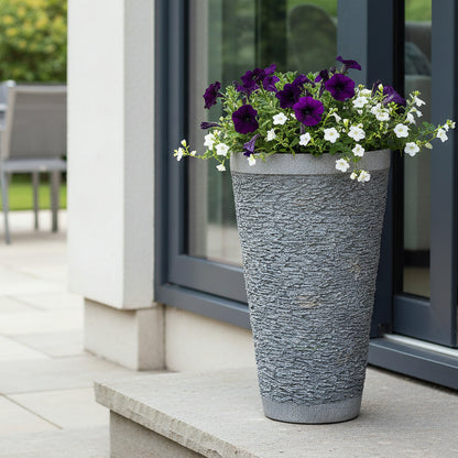 Blumenkübel STRATA Pflanzkübel Steinoptik Schieferoptik Blumentopf