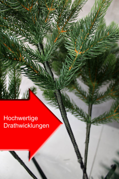 Künstlicher Weihnachtsbaum Premium voll Spritzguss mit Metallständer klappbar