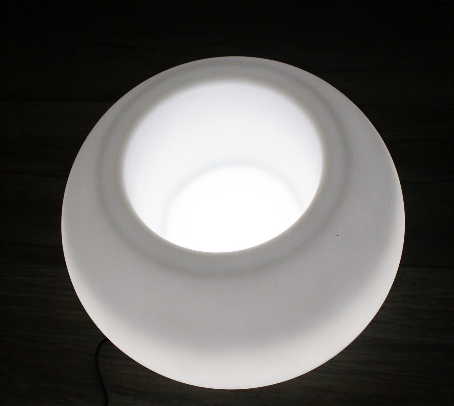 Moderner runder beleuchteter Blumenkübel 35x24 cm Pflanzgefäß Blumentopf LED RGB mit Akku und Netzteil