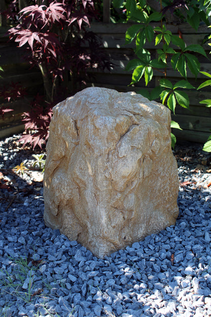 Abdeckfelsen Gartenfelsen Sandstein Optik Kunstfelsen Trafohaus 28x40 cm Pumpenabdeckung