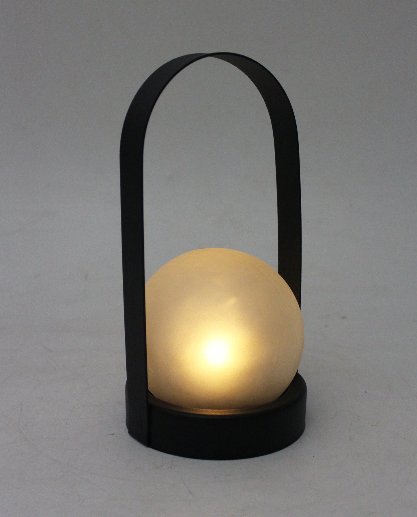 Solarleuchte Tischleuchte mit Glaskugel warmweiß Windlicht Dekoleuchte Solarlampe