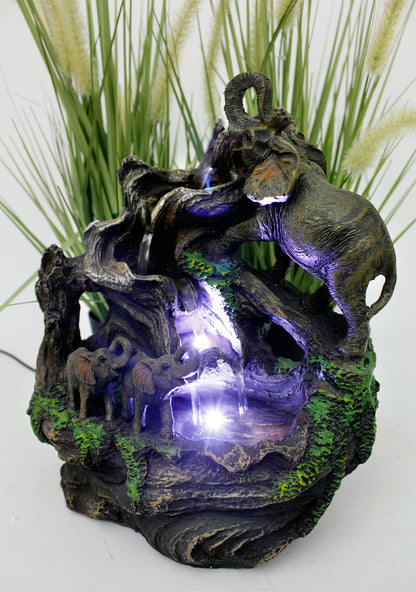 Zimmerbrunnen Elefant mit LED Beleuchtung