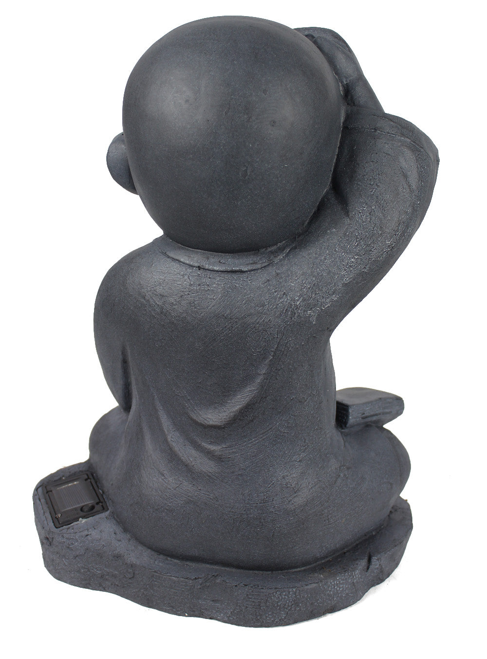 Solarleuchte Mönch Solarlampe Gartenfigur 41x30x24 cm Buddha mit Buch