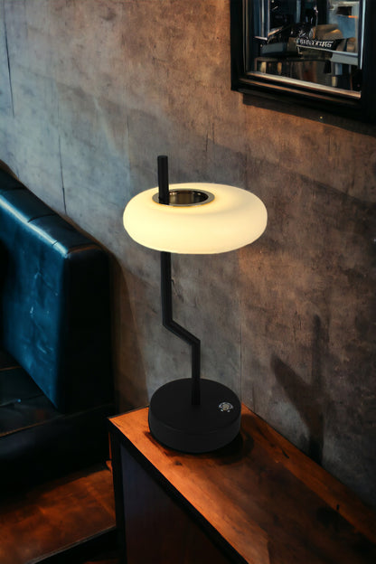 Design Akku Tischlampe dimmbar warmweiß 35,5 cm Touch Akku Lampe