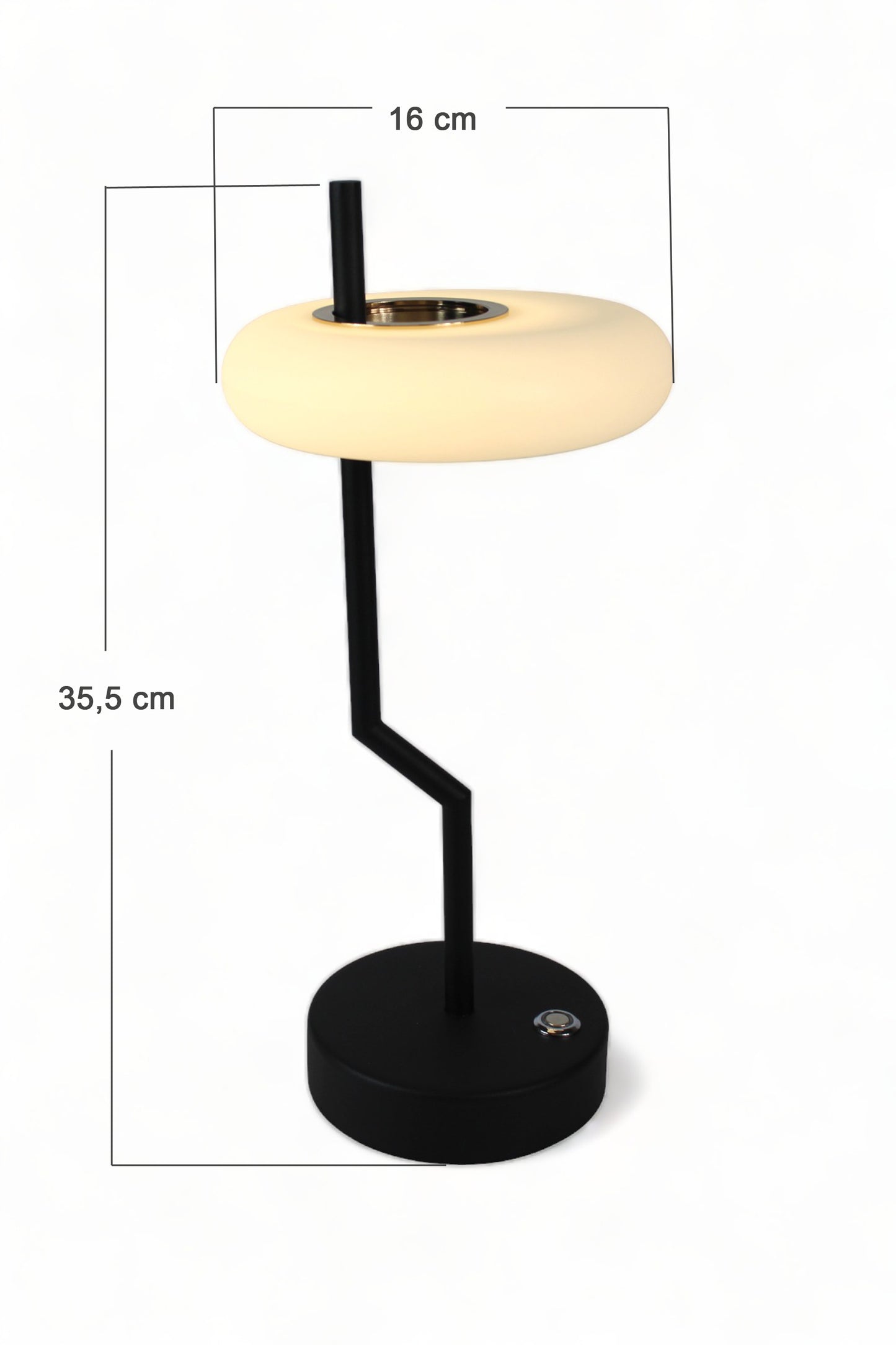Design Akku Tischlampe dimmbar warmweiß 35,5 cm Touch Akku Lampe