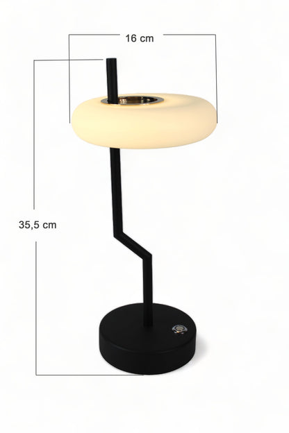 Design Akku Tischlampe dimmbar warmweiß 35,5 cm Touch Akku Lampe