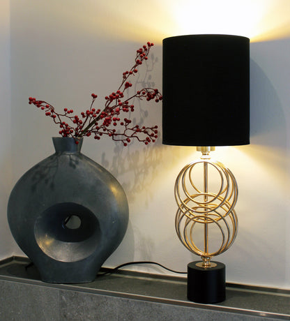 Tischlampe Kupfer farben Designlampe 60cm Tischleuchte