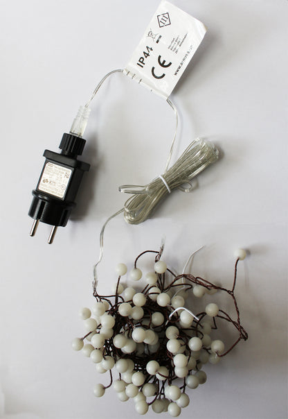 LED Cluster Lichterkette Leuchtkugeln 120 LED warmweiß Weihnachtsbeleuchtung