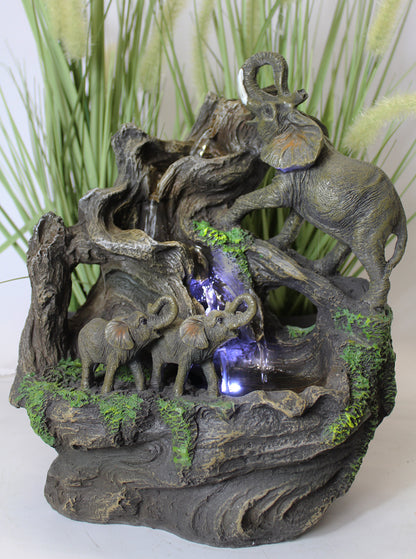 Zimmerbrunnen Elefant mit LED Beleuchtung